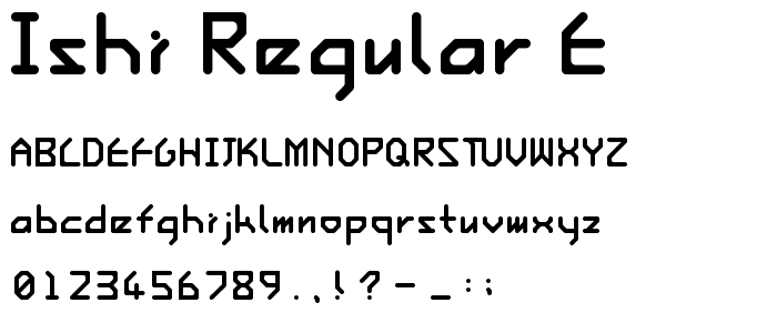 Ishi Regular E_ font